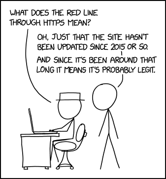 Red Line Through HTTPS